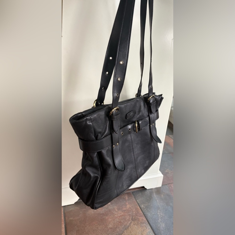 The Trend Black Genuine Leather Shoulder Bag
